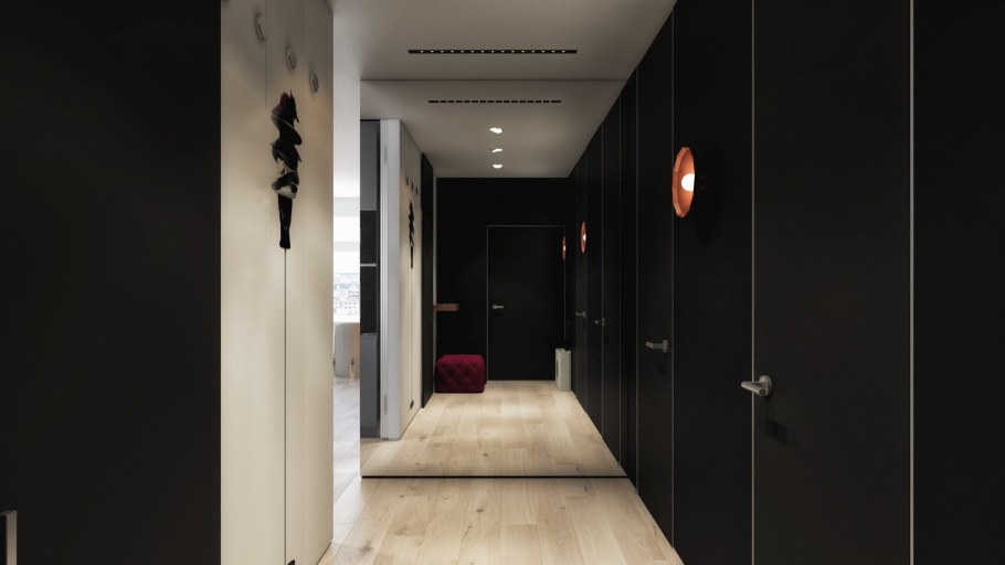 Черная прихожая