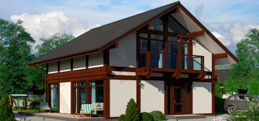 Фахверковый дом 150 квадратных метров