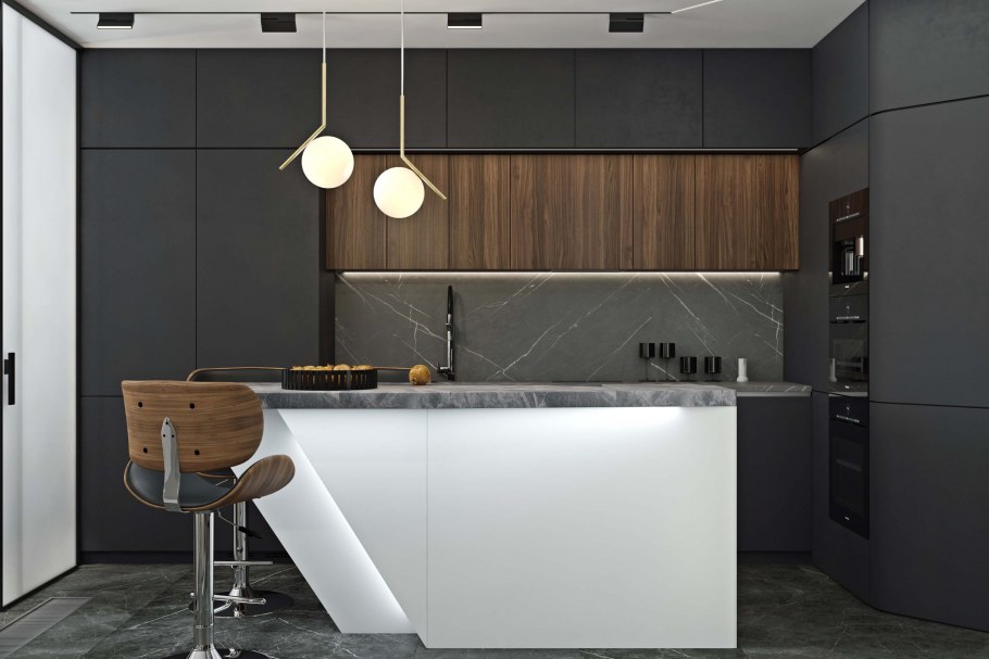 Мужская кухня интерьер