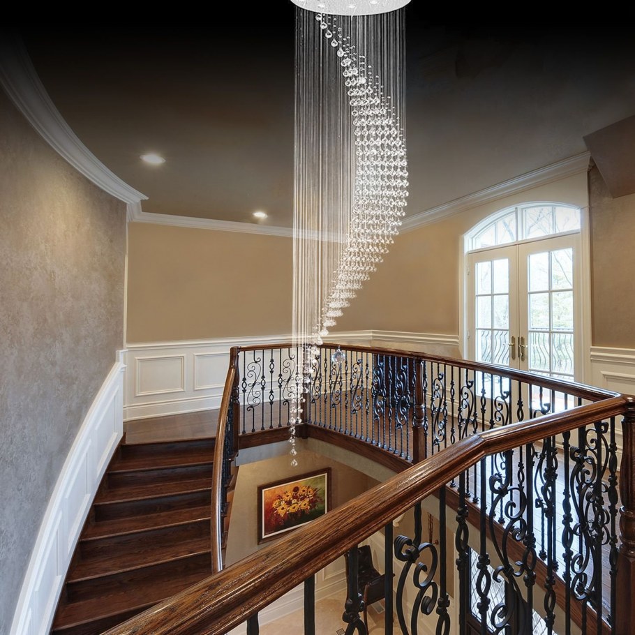 Освещение лестницы в частном доме