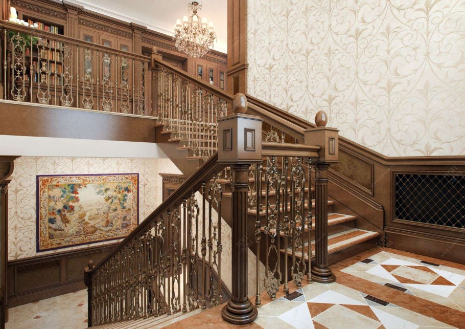 Отделка лестничного пролета