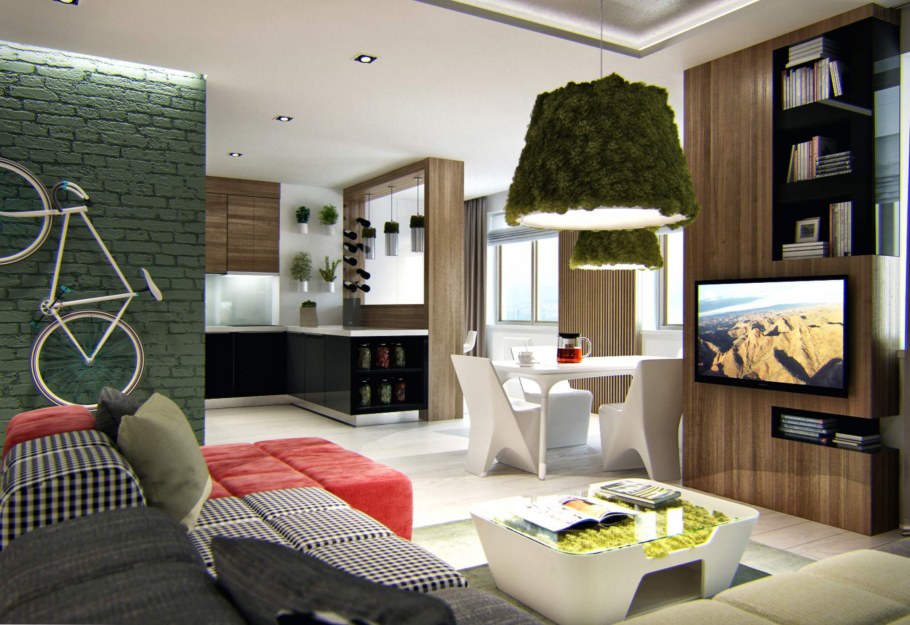 Современный интерьер в эко стиле