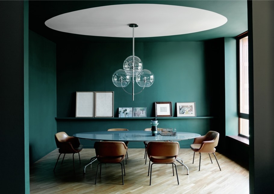 Зеленые светильники в интерьере