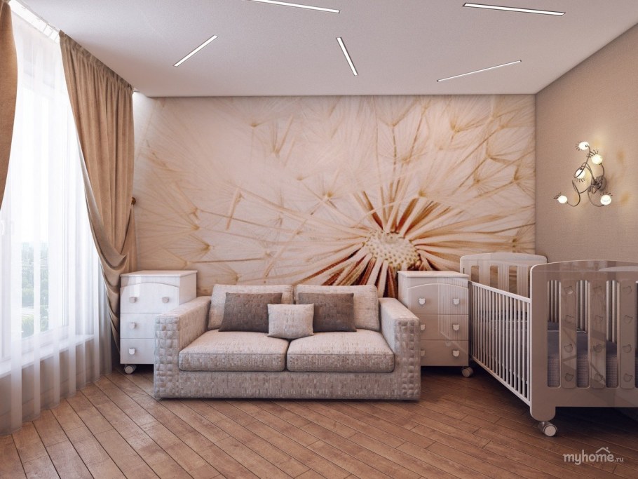 Детская в бежевых тонах