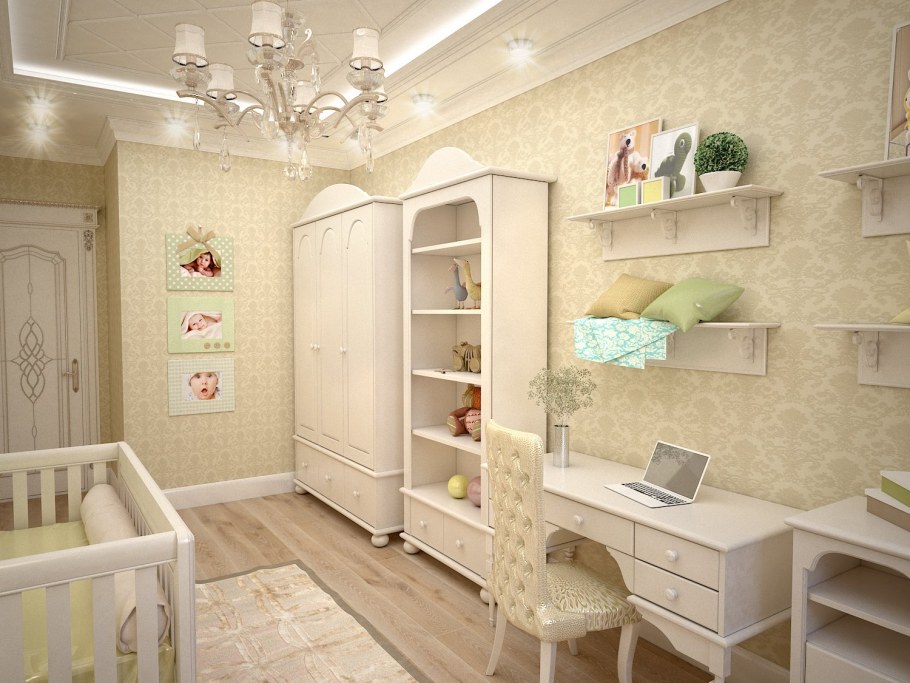 Комната для девочки подростка в бежевых тонах