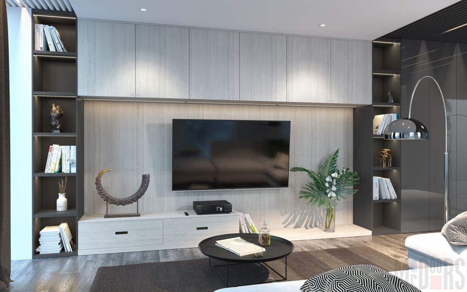 Дизайнерские шкафы в гостиную