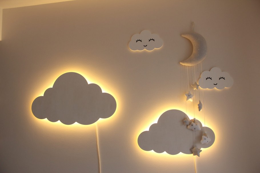 Светильник облако на стену
