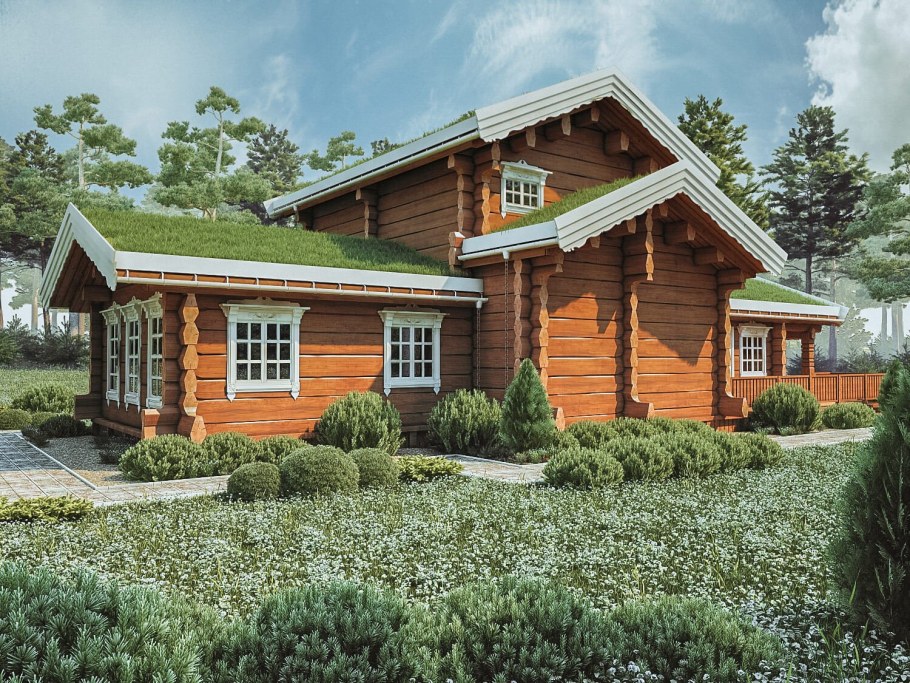 Проекты домов Шале из лафета