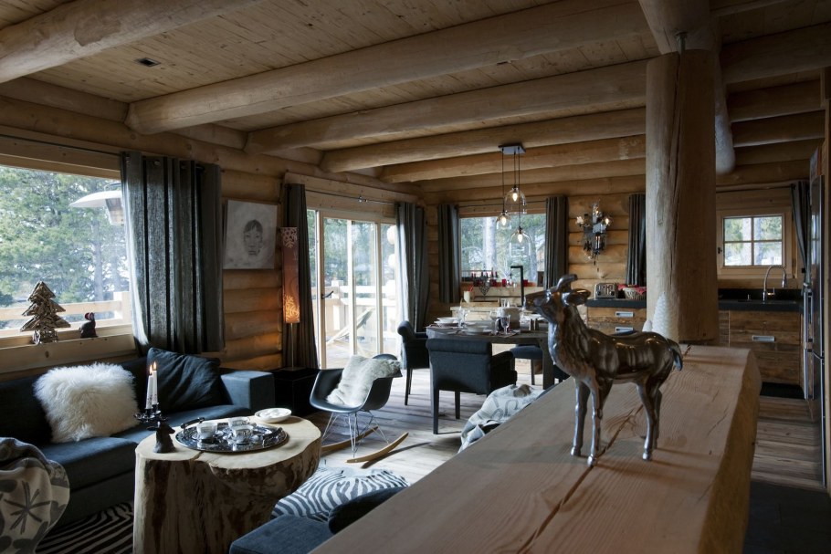 Дом из сруба в скандинавском стиле