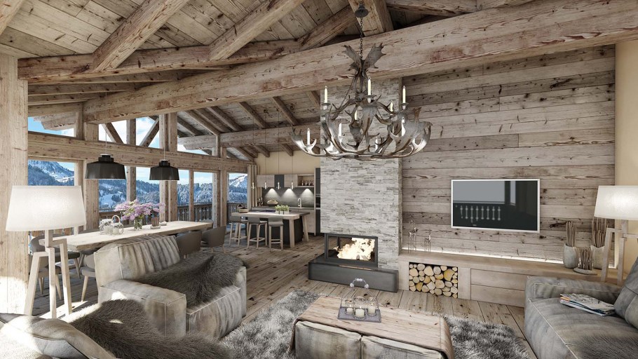 Дом из лафета интерьер