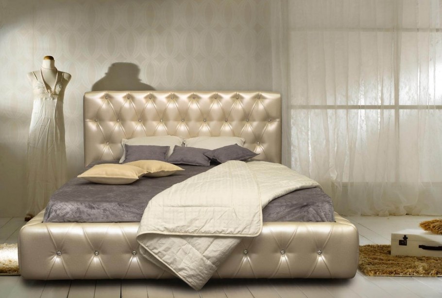 Кровать Jackie King 160х200 серая