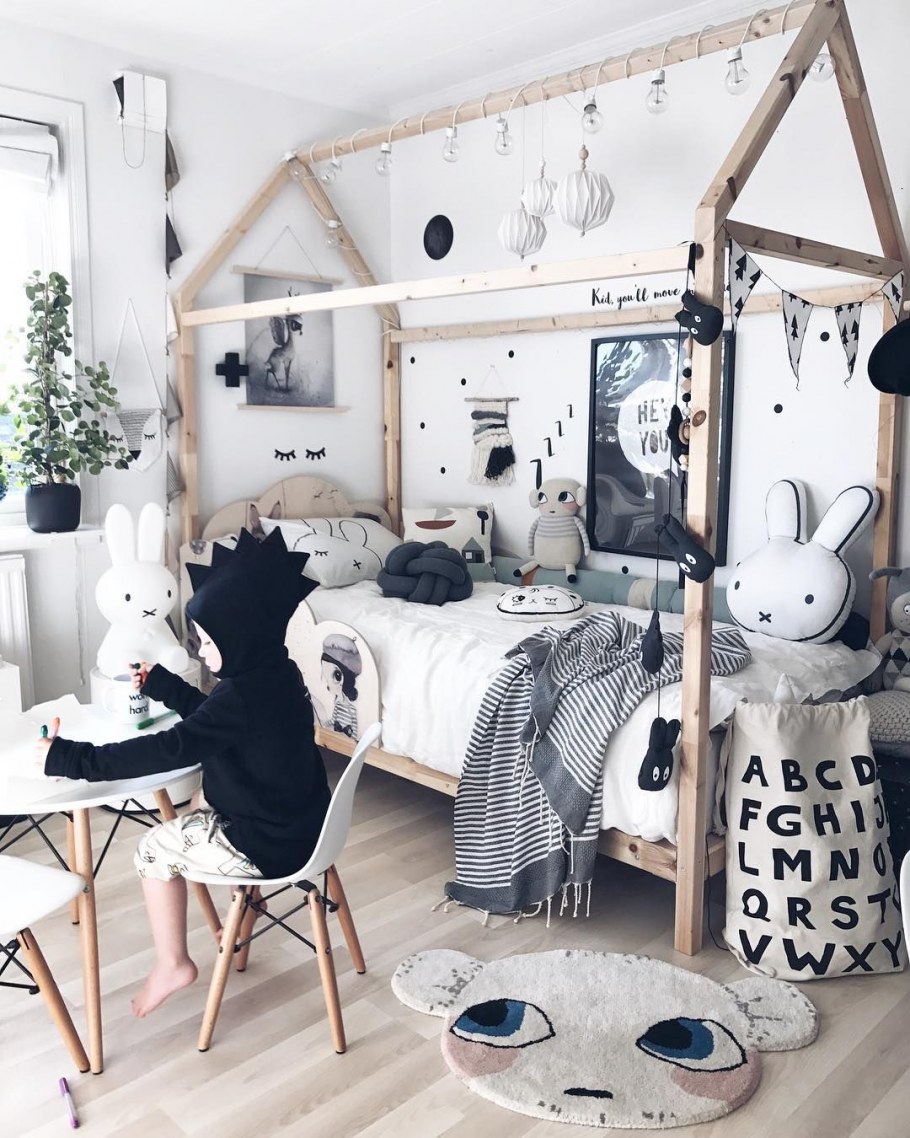 Спальня для девочки в скандинавском стиле