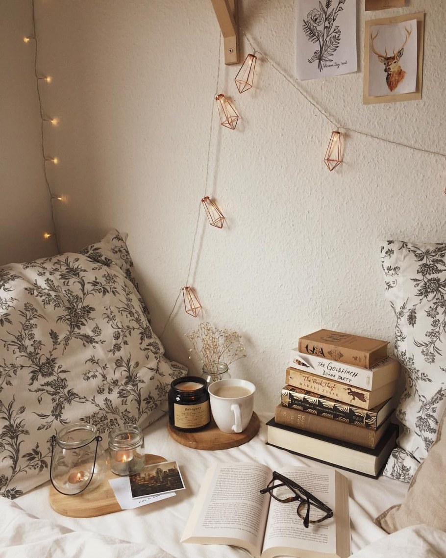 Спальня в стиле хюгге в частном доме