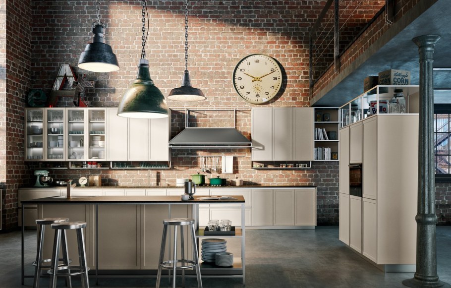Кухня в стиле Индастриал Шик
