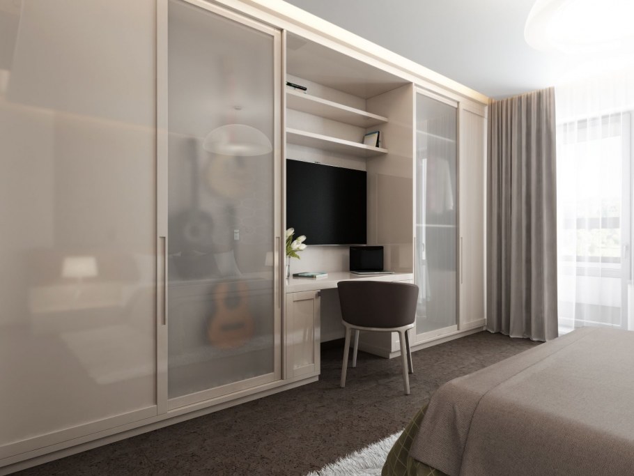 Шкаф с телевизором в спальню