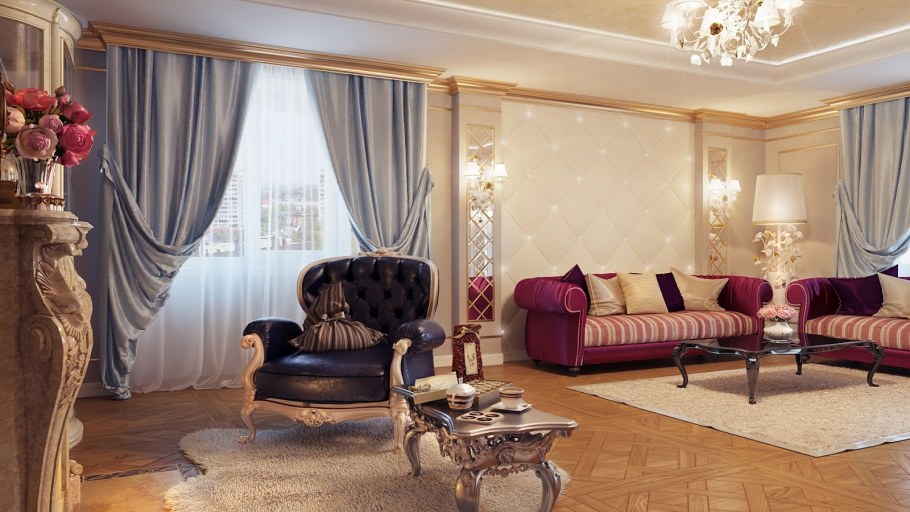 Итальянские шторы в гостиную