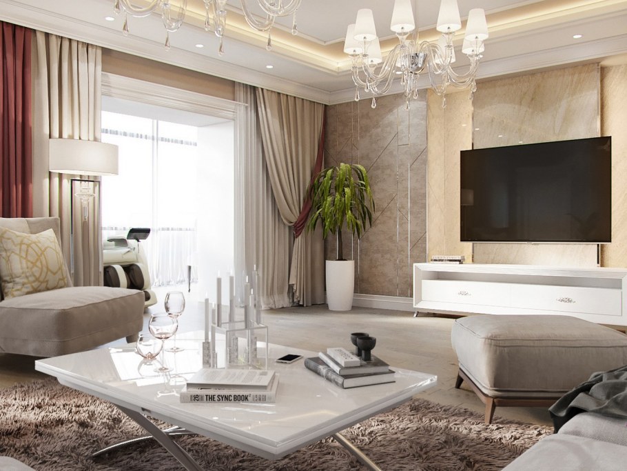 Гостиная в стиле арт деко