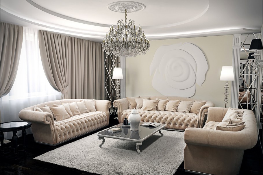 Зал в стиле арт деко