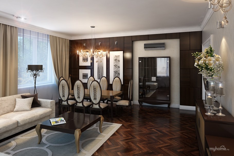 Интерьер коттеджа в стиле арт деко