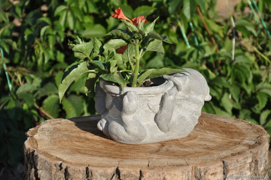 Кашпо из бетона