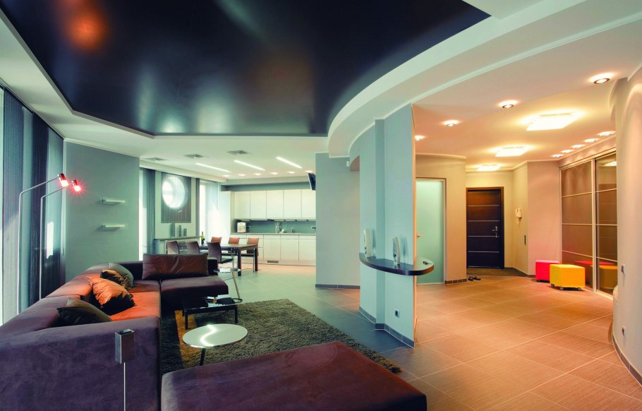 Потолок в бохо интерьере