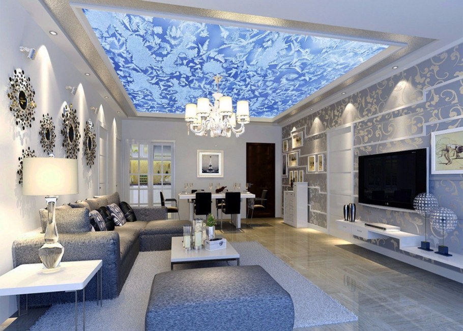 Дизайн гостиной со скошенным углом