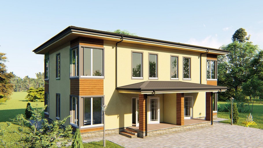 Каркасный дуплекс 160 м2