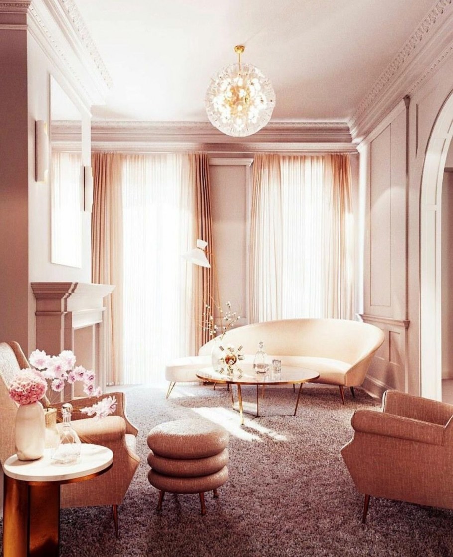 Квартира в пудровых тонах