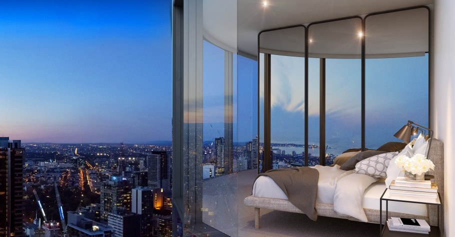 Панорамное окно в небоскребе