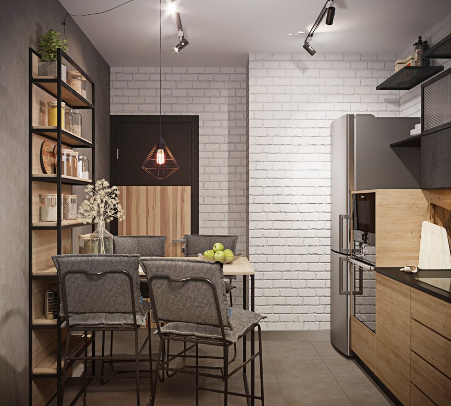 Кухня лофт-02 Cappuccino Veralinga