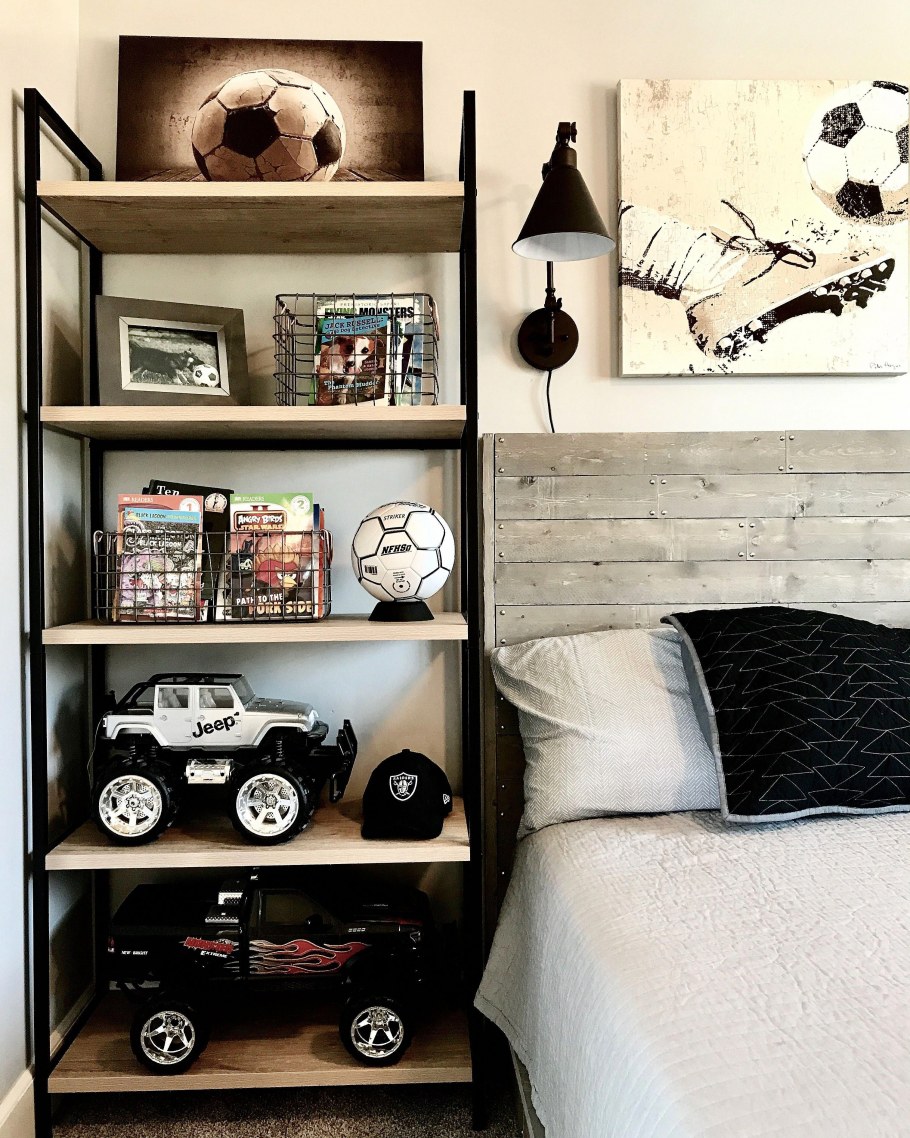Стеллаж в комнату подростка мальчика