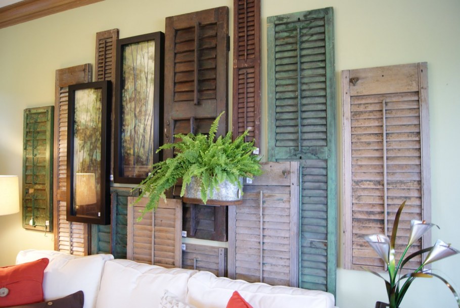 Жалюзийные ставни в интерьере