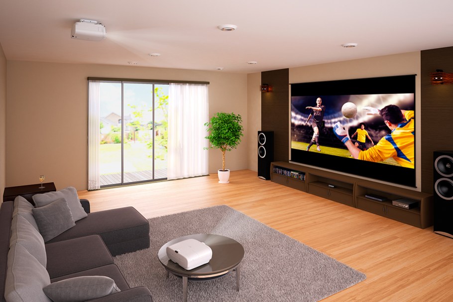 Комната с большим телевизором