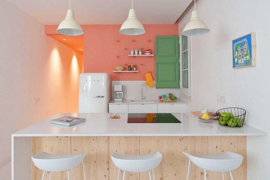 Интерьер кухни в серо голубых тонах