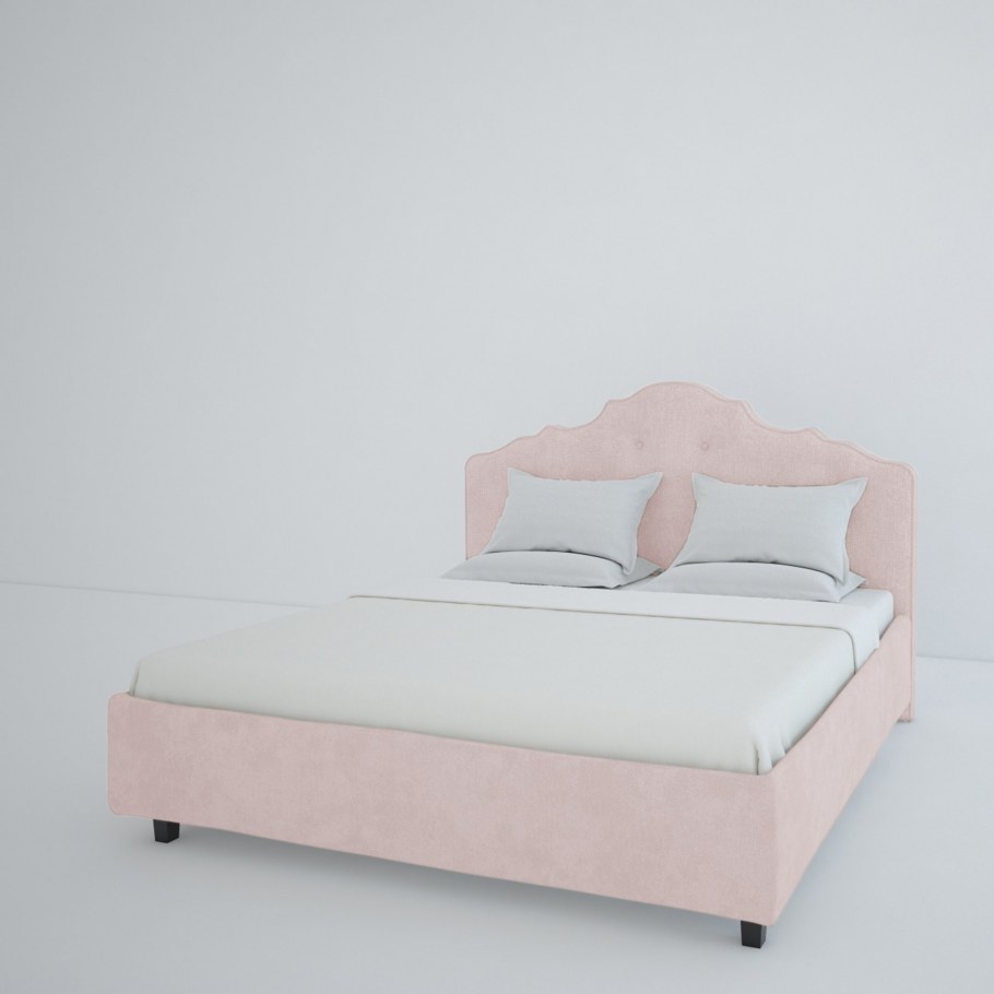 Кровать розового цвета