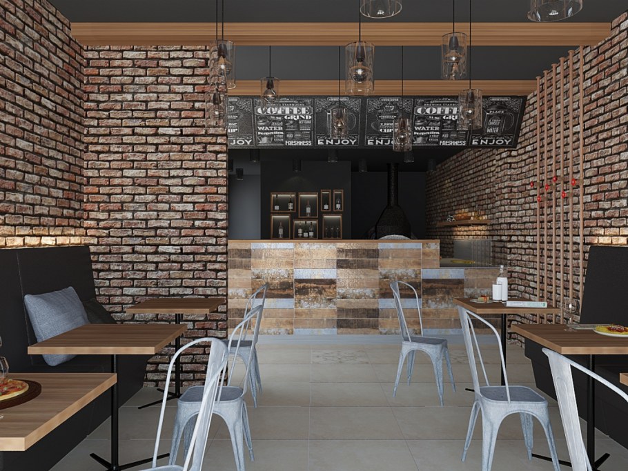 Пиццерия в стиле лофт