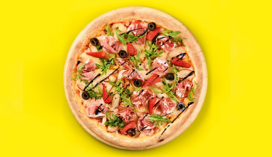 Пицца карбонара с беконом