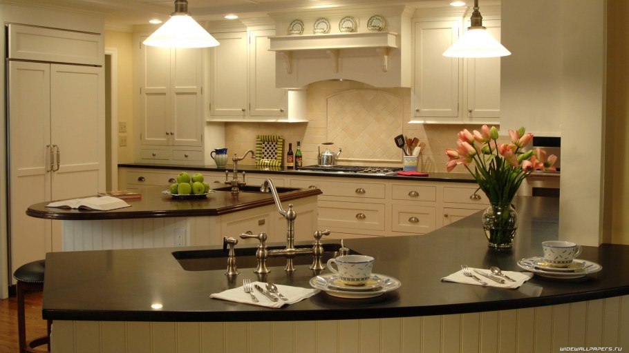 Красивое освещение на кухне