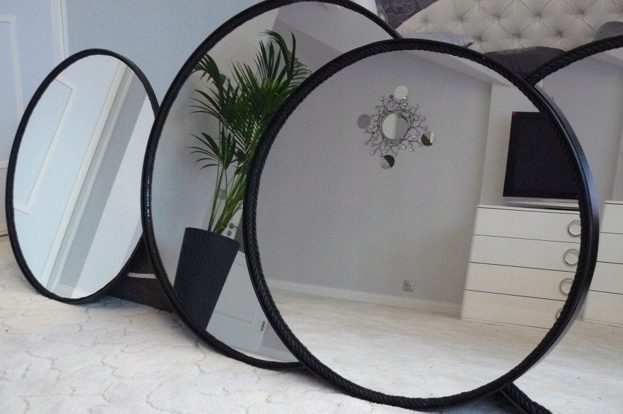 Зеркало овальное Rea tutumi Loft 70см*35см в чёрной раме