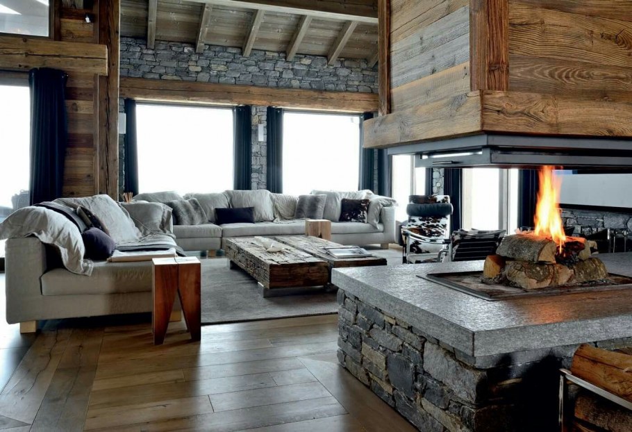 Камин в стиле Шале