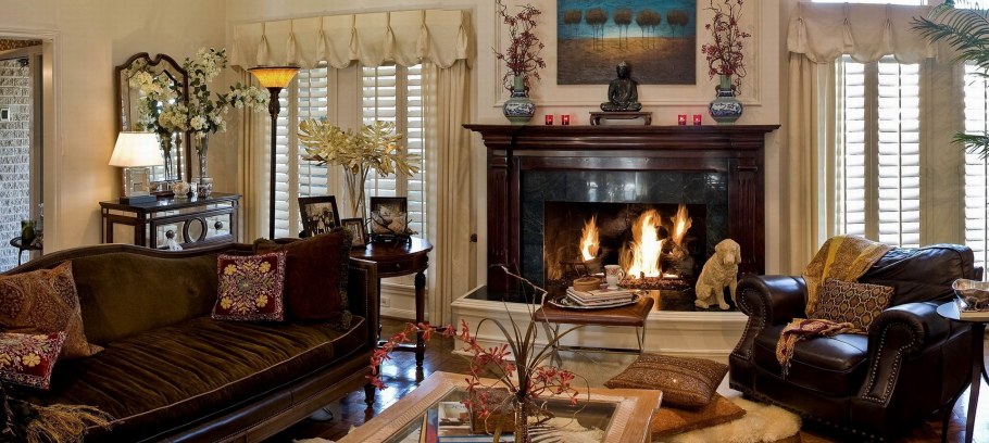 Фотообои камин