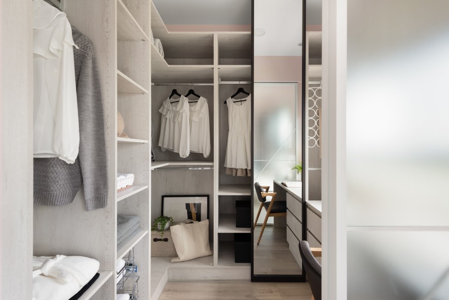 Гардеробная в стиле Скандинавия