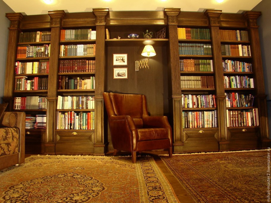 Книжный шкаф в длинном коридоре