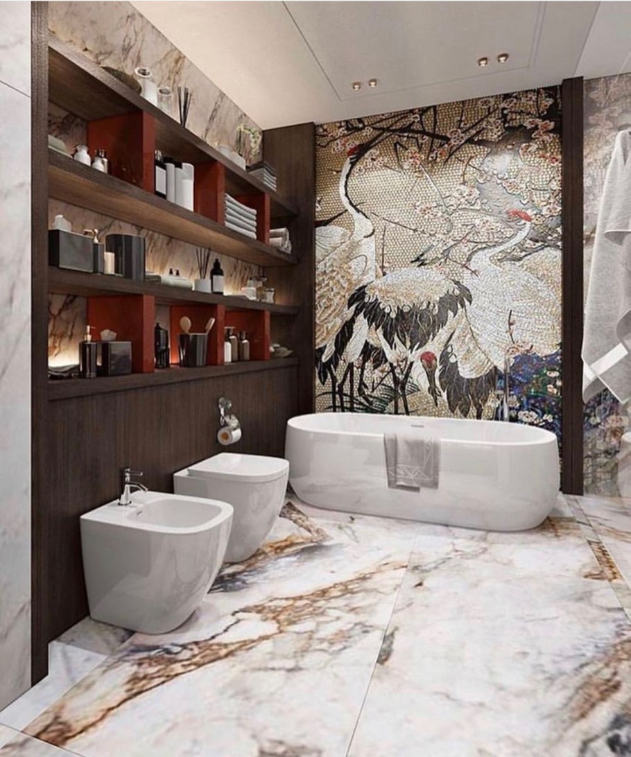 Мраморная плитка в интерьере