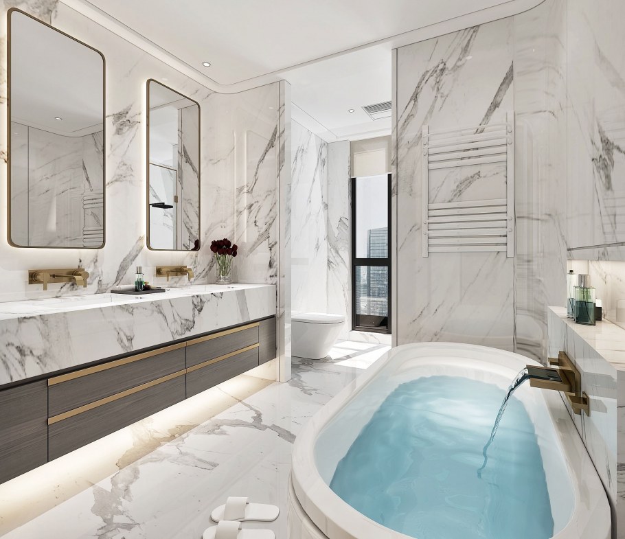 Ванная комната из мрамора