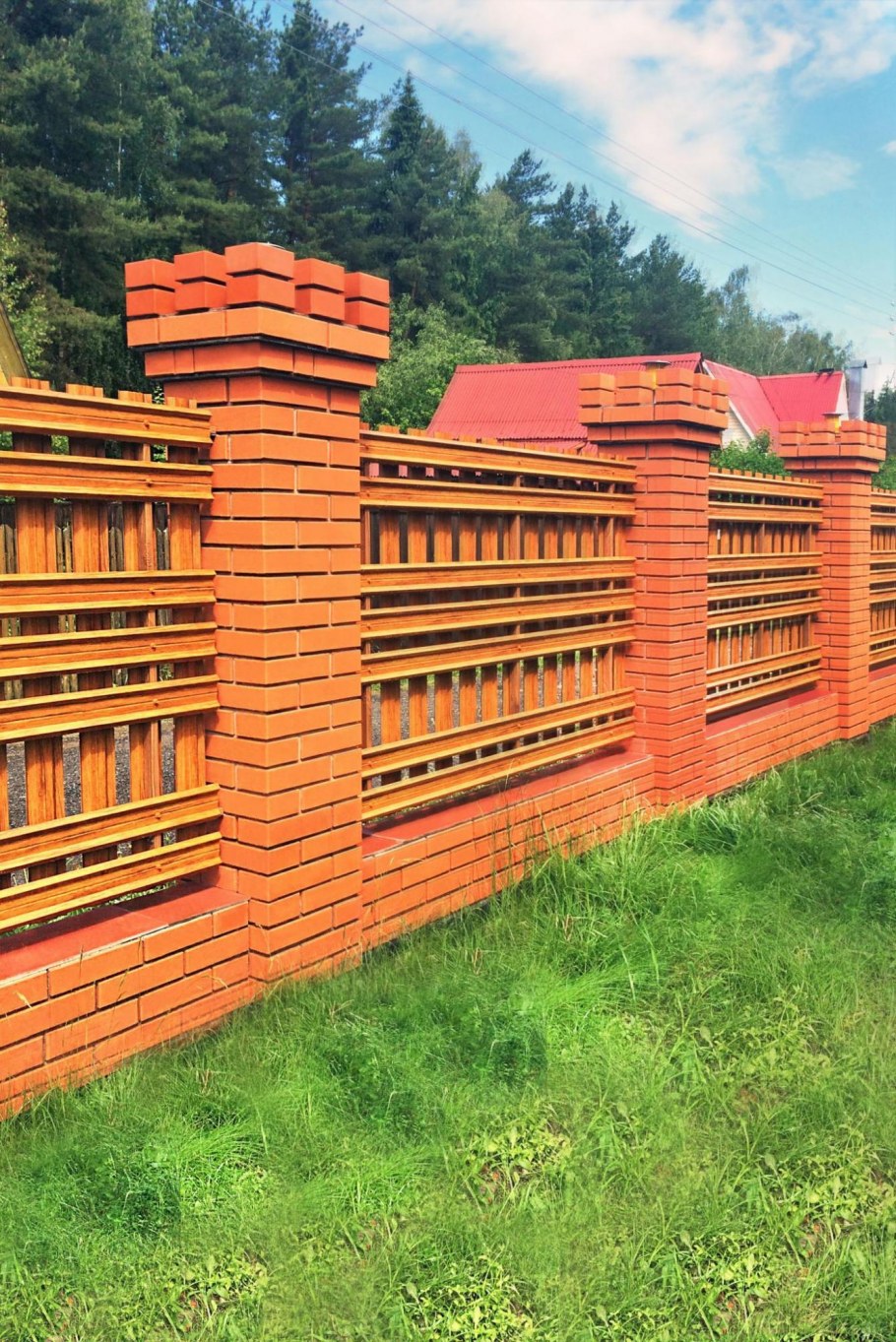 Штакетник м-образный а 0,45 drap RAL 8004 терракота