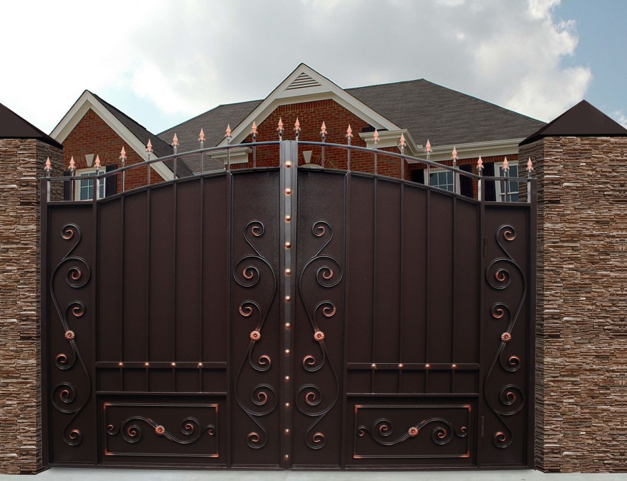 Ворота с калиткой в воротине