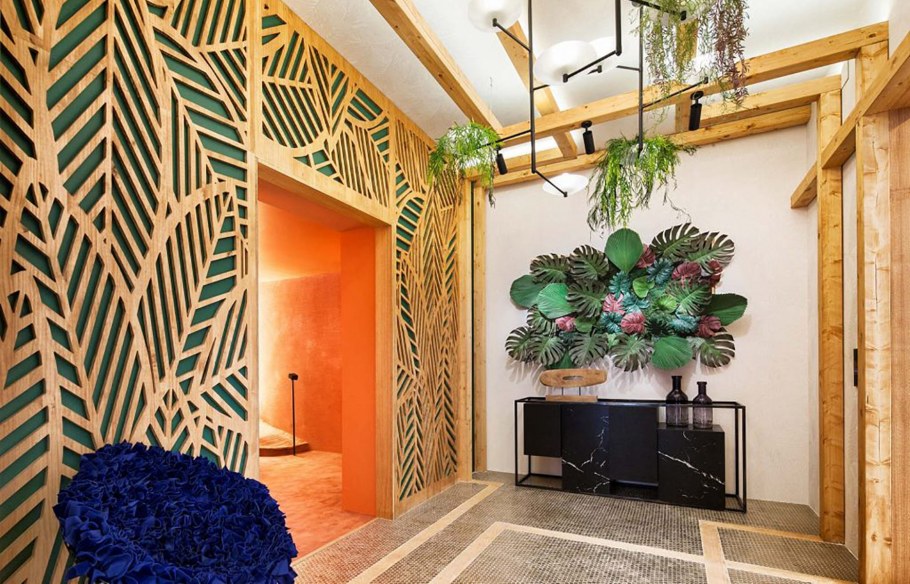 Зеленый уголок в гостиной