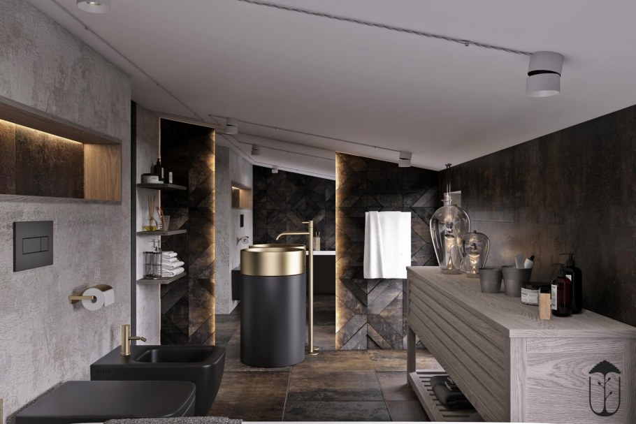 Ванная в стиле лофт