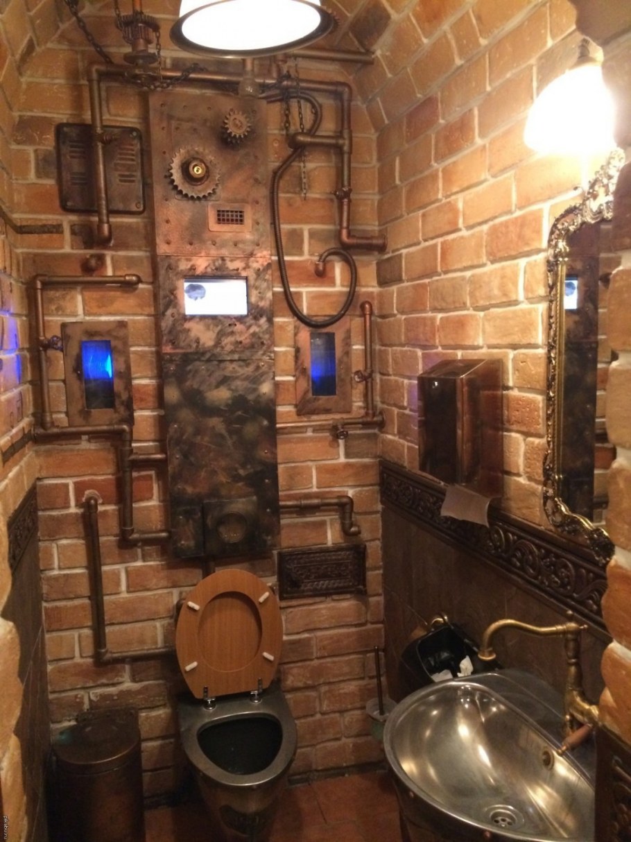 Санузел в стиле стимпанк